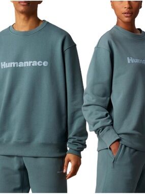 Adidas X Pharrell Williams Humanrace Sweatshirt Unisex in Blue Teal size M